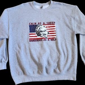 Calm as a sheep Dangerous as a wolf sweatshirt
